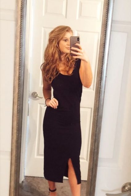 One Size Black Stretch Dress